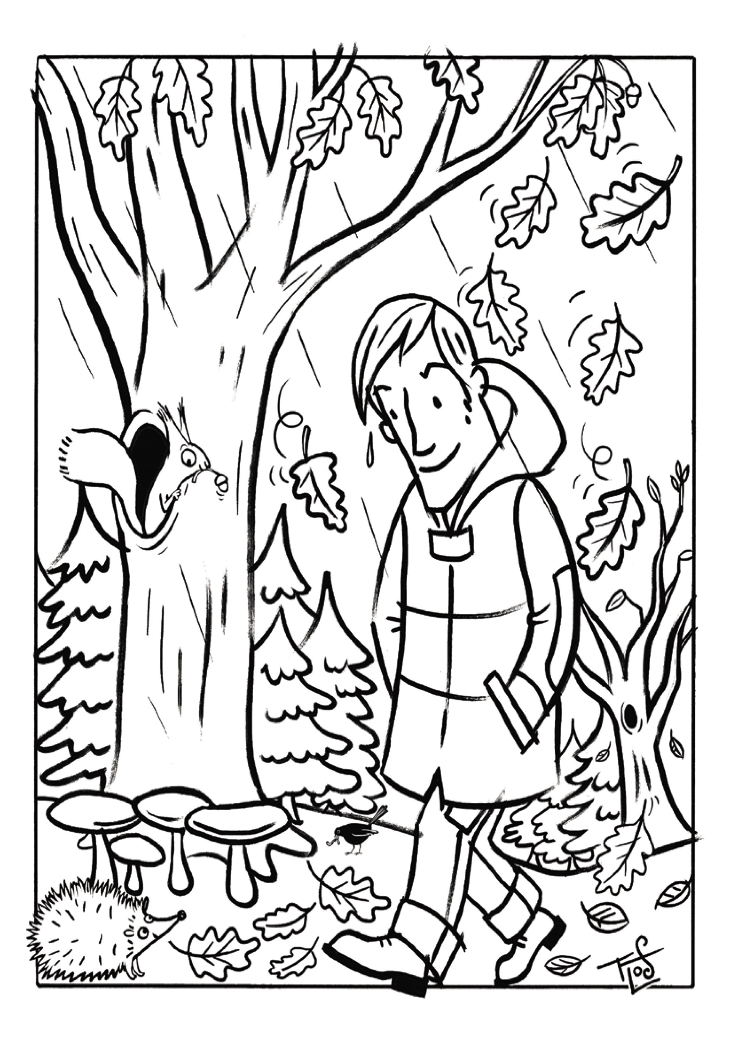 Kleurplaat Bas Bos - Bevers