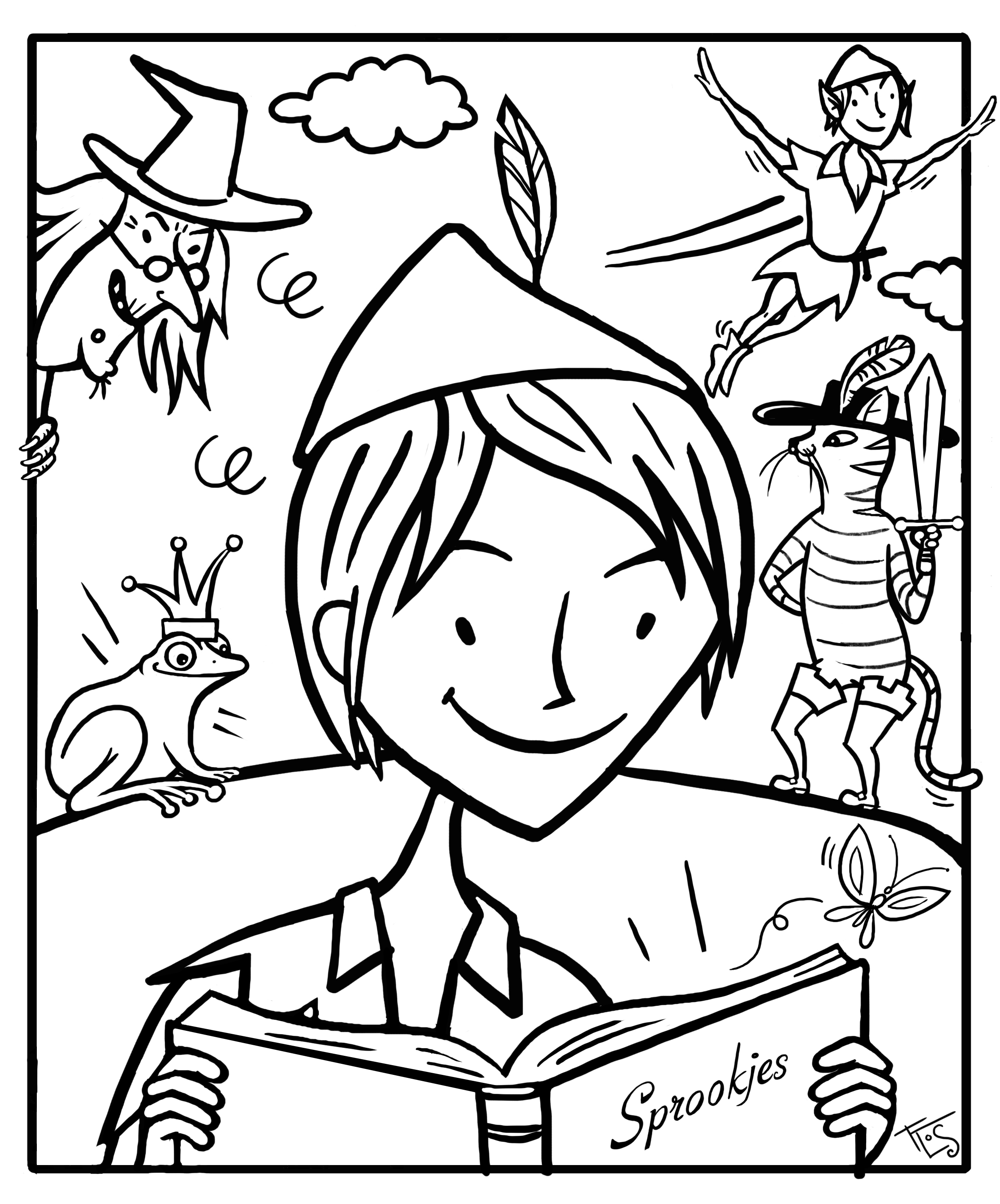 Kleurplaat Sprookjes - Bevers