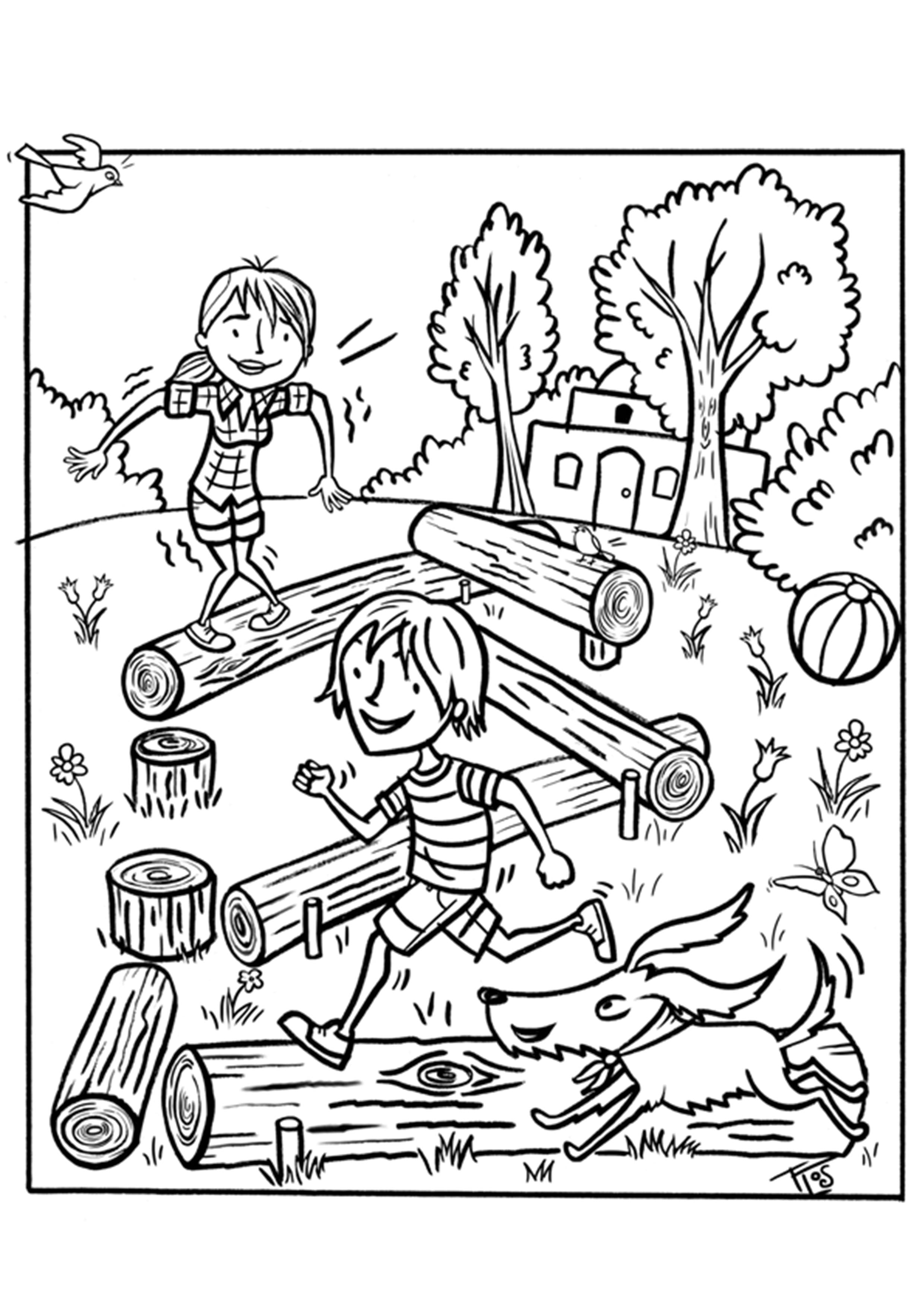 Kleurplaat Stuiter en Rebbel - Bevers