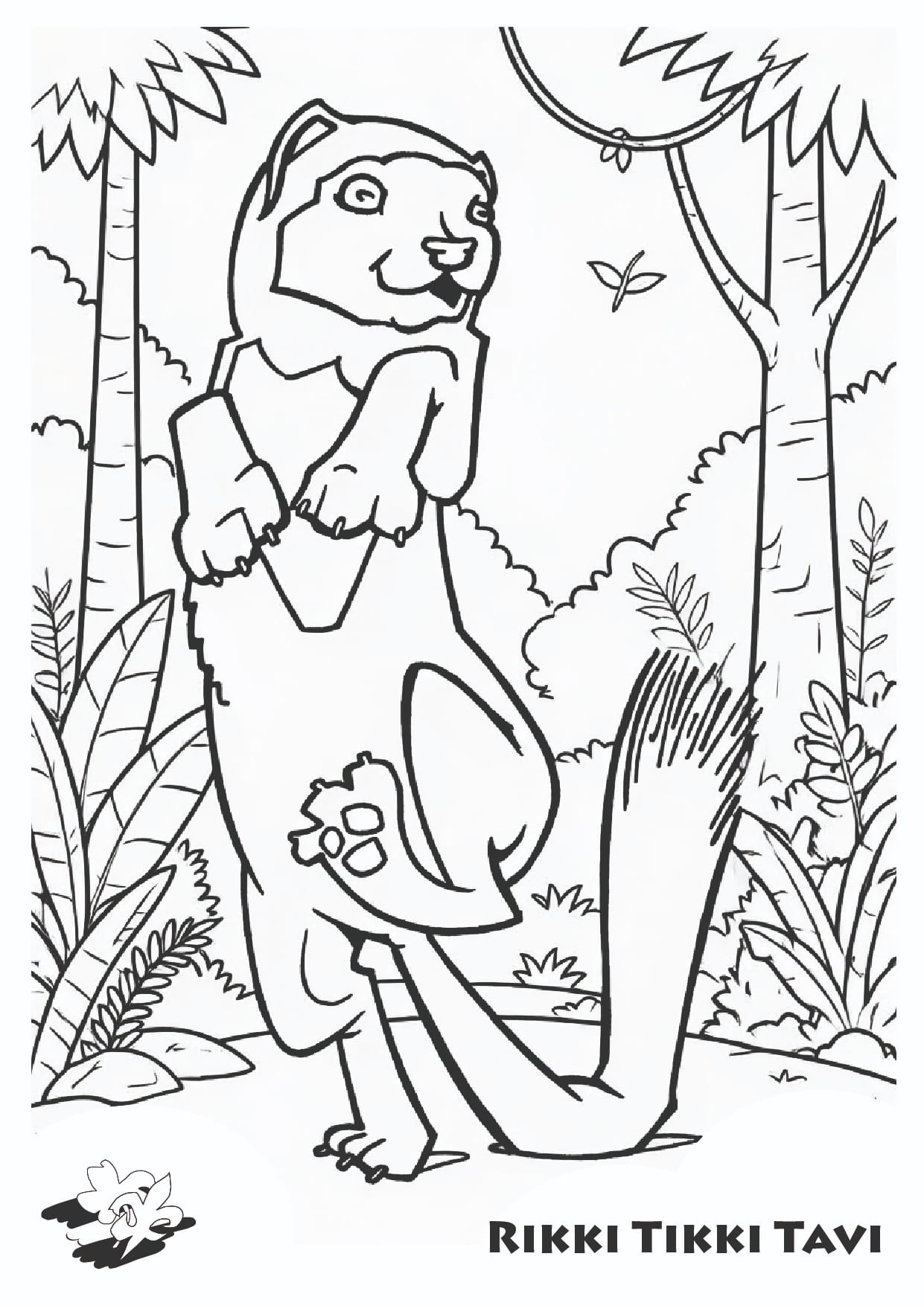 Kleurplaat Rikki Tikki Tavi - welpen